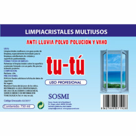 LIMPIA CRISTALES TU-TU  750ML C/PULV.
