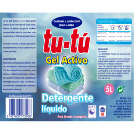 DETERGENTE GEL ACTIVO 5L TU-TU