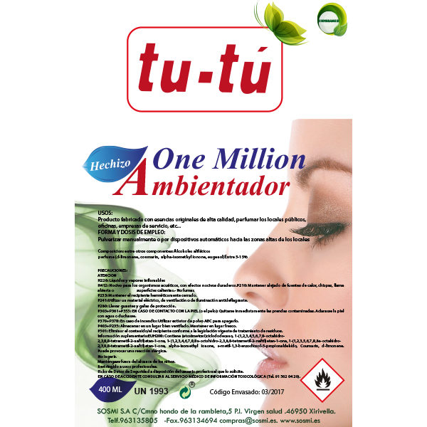 AMBIENTADOR ONE MILLION 400 ML
